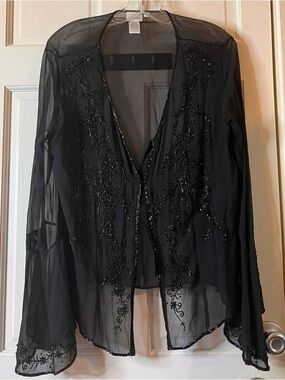 ❌SOLD
Newport News black Silk Shell Top
